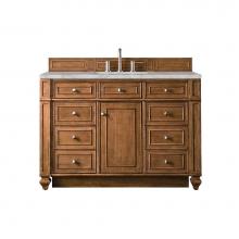 James Martin Vanities 157-V48-SBR-3VSL - Bristol 48'' Single Vanity, Saddle Brown w/ 3 CM Victorian Silver Quartz Top