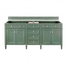 James Martin Vanities 650-V72-SC - Brittany 72'' Double Vanity Cabinet, Smokey Celadon