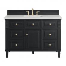 James Martin Vanities 424-V48-BKO-3LDL - Lorelai 48'' Single Vanity, Black Onyx w/ 3 CM Lime Delight Quartz Top