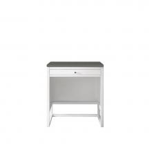 James Martin Vanities E645-DU30-GW-3GEX - Athens 30'' Countertop Unit, Glossy White w/ 3 CM Grey Expo Quartz Top