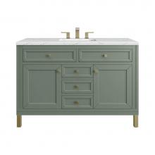 James Martin Vanities 305-V48-SC-3ENC - Chicago 48'' Single Vanity, Smokey Celadon w/ 3 CM Ethereal Noctis Top