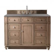 James Martin Vanities 157-V48-WW-3GEX - Bristol 48'' Single Vanity, Whitewashed Walnut, w/ 3 CM Grey Expo Quartz Top