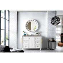 James Martin Vanities 301-V48-BW-3GEX - Copper Cove Encore 48'' Single Vanity, Bright White w/ 3 CM Grey Expo Quartz Top