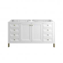 James Martin Vanities 305-V60D-GW - Chicago 60'' Double Vanity Cabinet, Glossy White