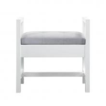 James Martin Vanities E444-BNCH-GW - Addison 24.5'' Upholstered Bench, Glossy White