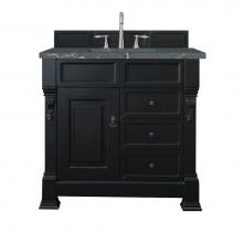 James Martin Vanities 147-114-5536-3PBL - Brookfield 36'' Single Vanity, Antique Black w/ 3 CM Parisien Bleu Quartz Top