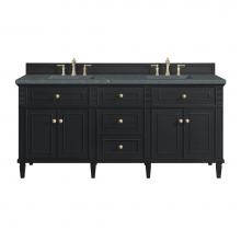 James Martin Vanities 424-V72-BKO-3PBL - Lorelai 72'' Double Vanity, Black Onyx w/ 3 CM Parisien Blue Quartz Top