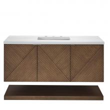 James Martin Vanities D200-V48-CSN-3AF - Marcello 48'' Single Vanity, Chestnut w/ 3 CM Arctic Fall Solid Surface Top