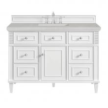 James Martin Vanities 424-V48-BW-3ESR - Lorelai 48'' Single Vanity, Bright White w/ 3 CM Eternal Serena Quartz Top