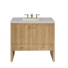 James Martin Vanities 435-V36-LNO-3ESR - Hudson 36'' Single Vanity, Light Natural Oak w/ 3 CM Eternal Serena Top