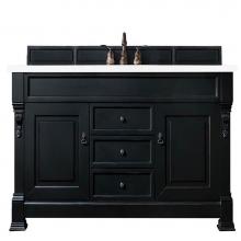 James Martin Vanities 147-114-5331-3WZ - Brookfield 60'' Single Vanity, Antique Black w/ 3 CM White Zeus Quartz Top