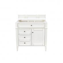 James Martin Vanities 650-V36-BW - Brittany 36'' Bright White Single Vanity