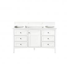 James Martin Vanities 527-V60S-BW - Palisades 60'' Single Vanity, Bright White