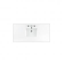 James Martin Vanities 050-S48-CLW-SNK - 48'' Single Top, 3 CM Classic White Quartz w/ Sink