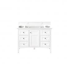 James Martin Vanities 527-V48-BW - Palisades 48'' Single Vanity, Bright  White