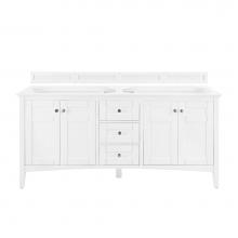 James Martin Vanities 527-V72-BW - Palisades 72'' Double Vanity, Bright White