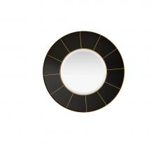 James Martin Vanities 669-M35.5-RG-GB - Compass 35.5'' Mirror, Radiant Gold and Glossy Black