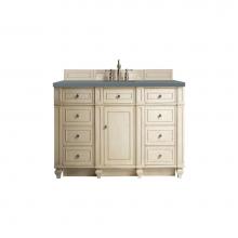 James Martin Vanities 157-V60S-VV-3CBL - Bristol 60'' Single Vanity, Vintage Vanilla, w/ 3 CM Cala Blue Quartz Top