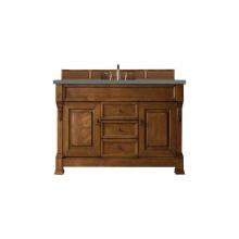 James Martin Vanities 147-114-5371-3CBL - Brookfield 60'' Single Vanity, Country Oak w/ 3 CM Cala Blue Quartz Top