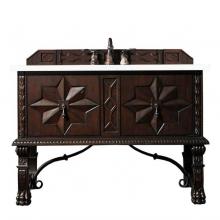 James Martin Vanities 150-V48-ANW-3CLW - Balmoral 48'' Single Vanity Cabinet, Antique Walnut, w/ 3 CM Classic White Quartz Top