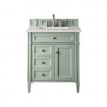 James Martin Vanities 650-V30-SGR-3CLW - Brittany 30'' Single Vanity, Sage Green, w/ 3 CM Classic White Quartz Top