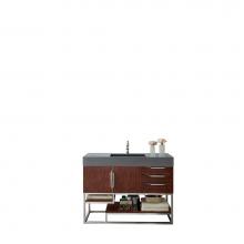 James Martin Vanities 388-V48-CFO-BN-DGG - Columbia 48'' Single Vanity, Coffee Oak w/ Dusk Grey Glossy Composite Top