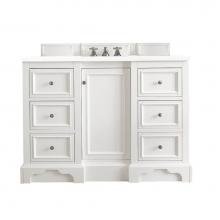 James Martin Vanities 825-V48-BW-3CLW - De Soto 48'' Single Vanity, Bright White w/ 3 CM Classic White Quartz Top