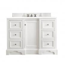 James Martin Vanities 825-V48-BW-3CLW - De Soto 48'' Single Vanity, Bright White w/ 3 CM Classic White Quartz Top