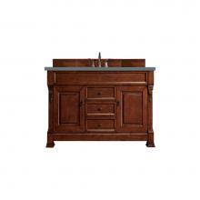 James Martin Vanities 147-114-5381-3CBL - Brookfield 60'' Single Vanity, Warm Cherry w/ 3 CM Cala Blue Quartz Top