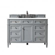 James Martin Vanities 650-V48-UGR-3CLW - Brittany 48'' Urban Gray Single Vanity w/ 3 CM Classic White Quartz Top