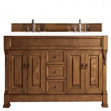 James Martin Vanities 147-114-5771-3CLW - Brookfield 72'' Double Vanity, Country Oak w/ 3 CM Classic White Quartz Top