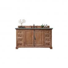 James Martin Vanities 238-105-5311-3CBL - Providence 60'' Single Vanity Cabinet, Driftwood, w/ 3 CM Cala Blue Quartz Top