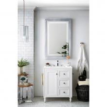 James Martin Vanities 301-V30-BW-3CLW - Copper Cove Encore 30'' Single Vanity, Bright White w/ 3 CM Classic White Quartz Top