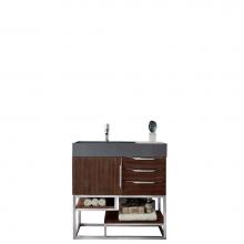 James Martin Vanities 388-V36-CFO-BN-DGG - Columbia 36'' Single Vanity, Coffee Oakw/ Dusk Grey Glossy Composite Top