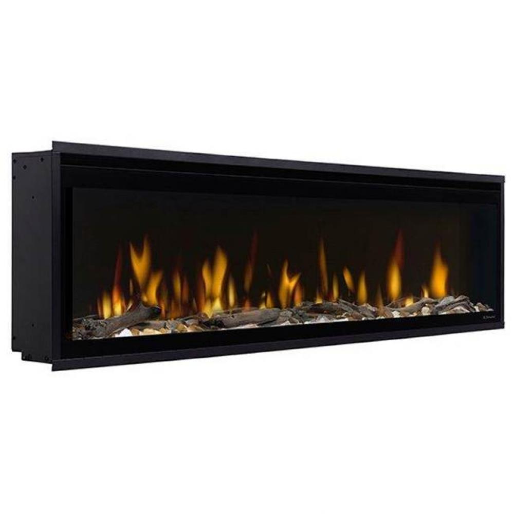 Ignite Evolve 60&apos;&apos; Built-In Linear Electric Fireplace- Includes Frosted Tumbled Glass An