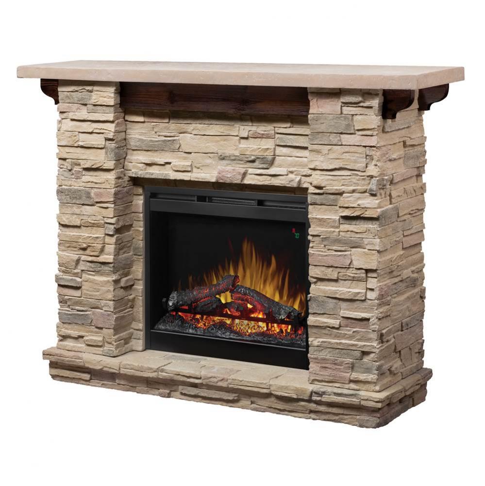 Mantel in a Natural Man-Made Stone Finish