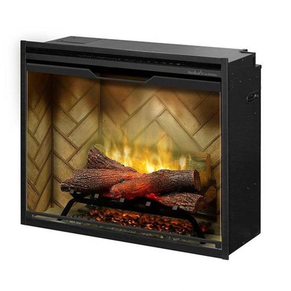 Revillusion&#xae;  42&apos;&apos; Built-In Fireboxherringbone, With Glass Pane And Plug Kit Includ