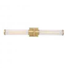 Artcraft AC11773CB - Positano-2-Light Bathroom Vanity Light-Clear Glass/Satin Brass