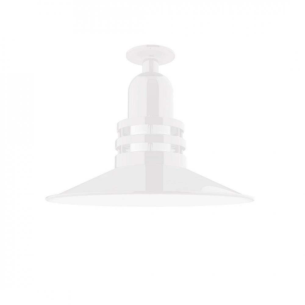 Atomic 16&#34; Flush Mount Light with Frosted Glass in White