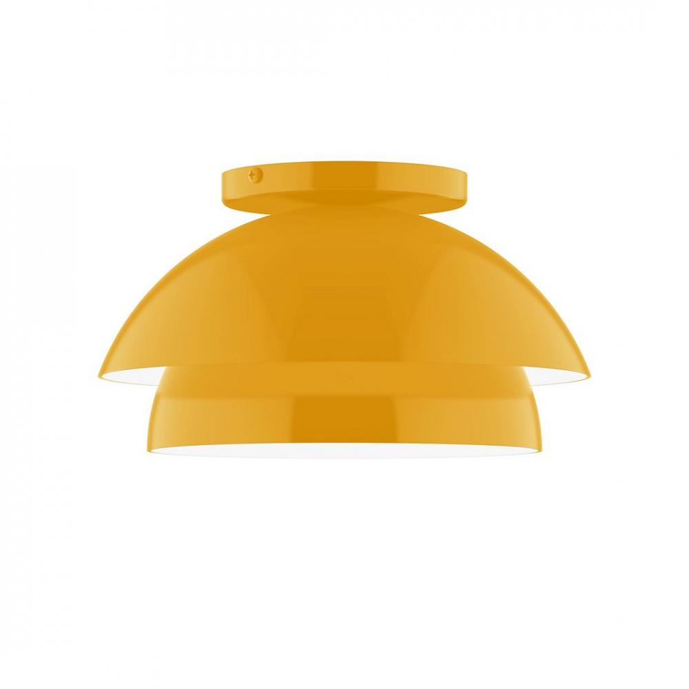 10&#34; Nest LED Flush Mount, Bright Yellow