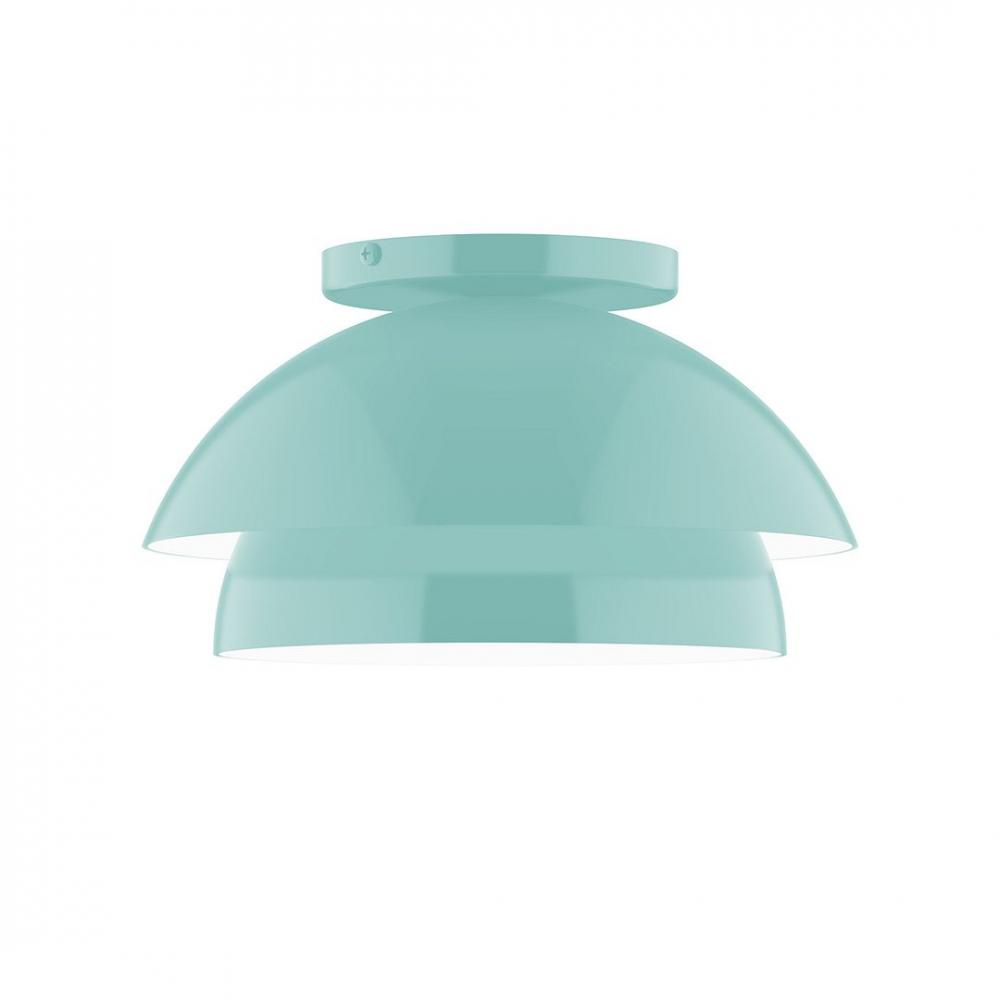 10&#34; Nest LED Flush Mount, Sea Green