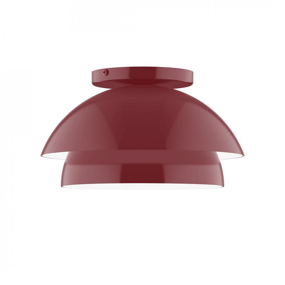 10&#34; Nest LED Flush Mount, Barn Red