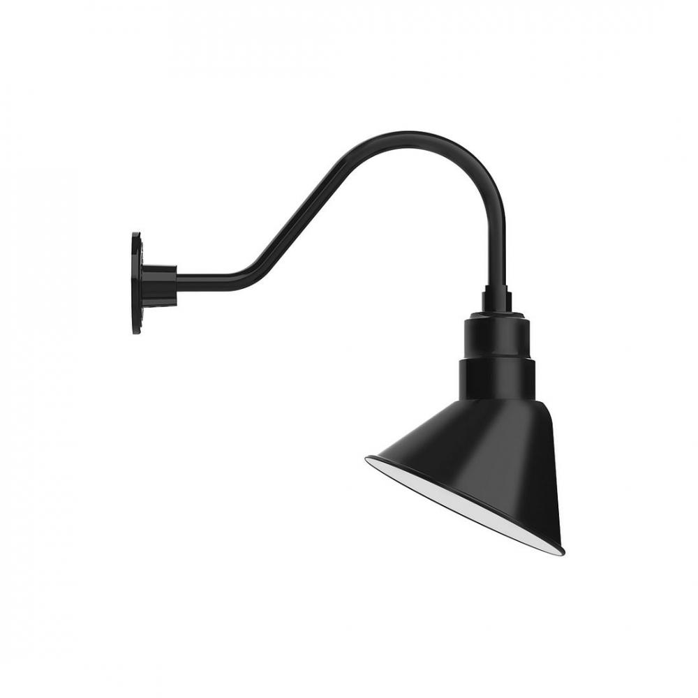 10&#34; Angle shade LED Gooseneck Wall mount with swivel, Black