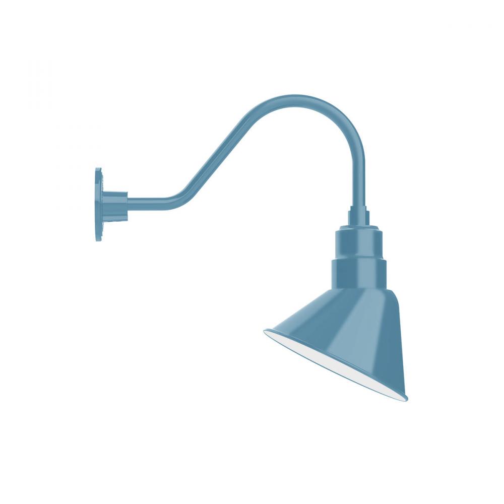 Angle 10&#34; gooseneck wall light