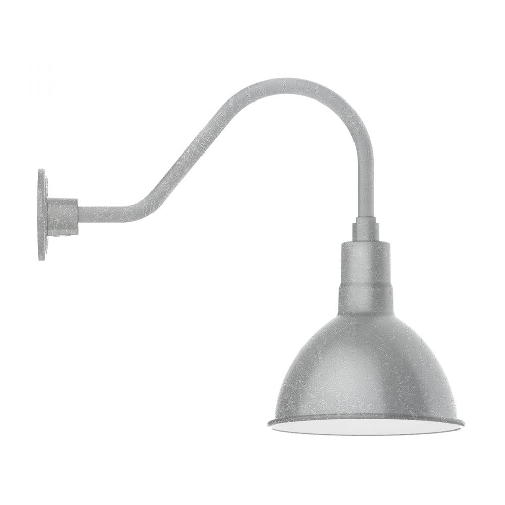 Deep Bowl 10&#34; gooseneck wall light