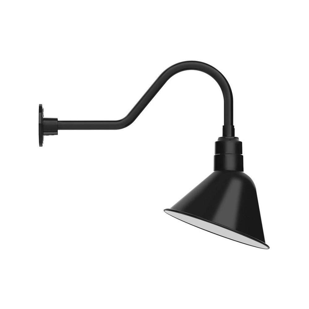 12&#34; Angle shade LED Gooseneck Wall mount with swivel, Black