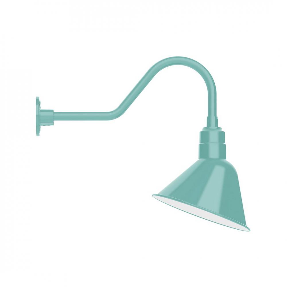 12&#34; Angle shade LED Gooseneck Wall mount with swivel, Sea Green