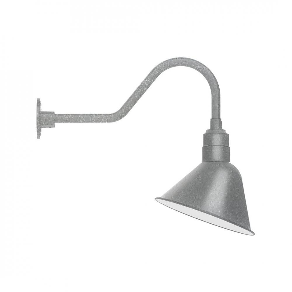 12&#34; Angle shade LED Gooseneck Wall mount with swivel, Painted Galvanized