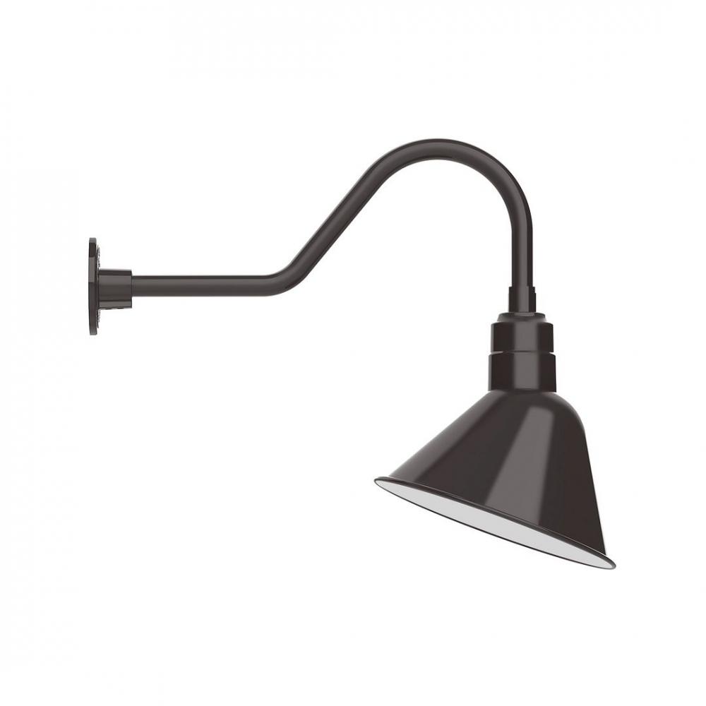 12&#34; Angle shade LED Gooseneck Wall mount with swivel, Architectural Bronze