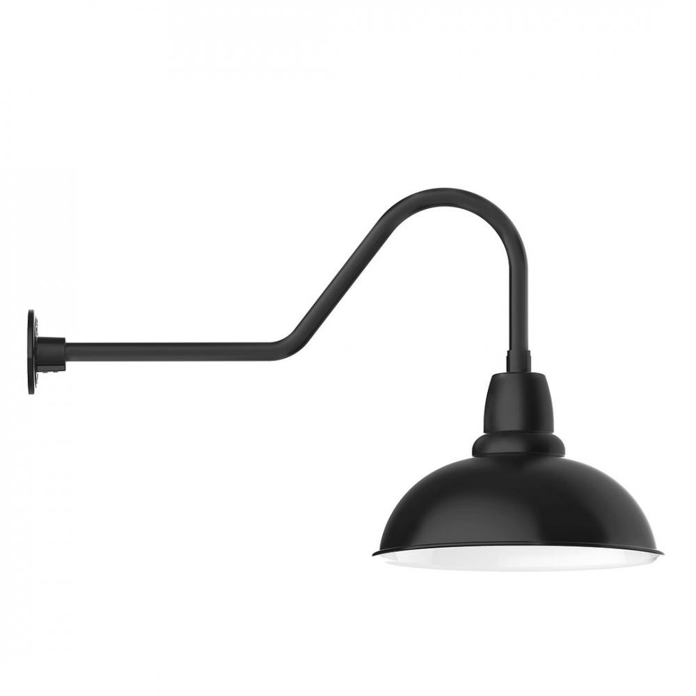 16&#34; Cafe shade, LED Gooseneck Wall mount, Black